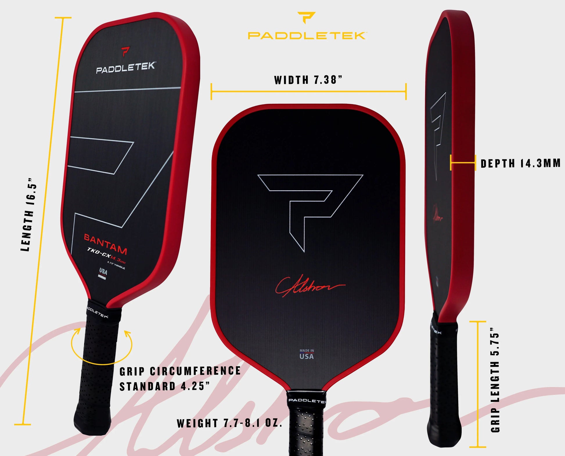 paddletek bantam tko-cx 14.3mm pickleball paddle near me