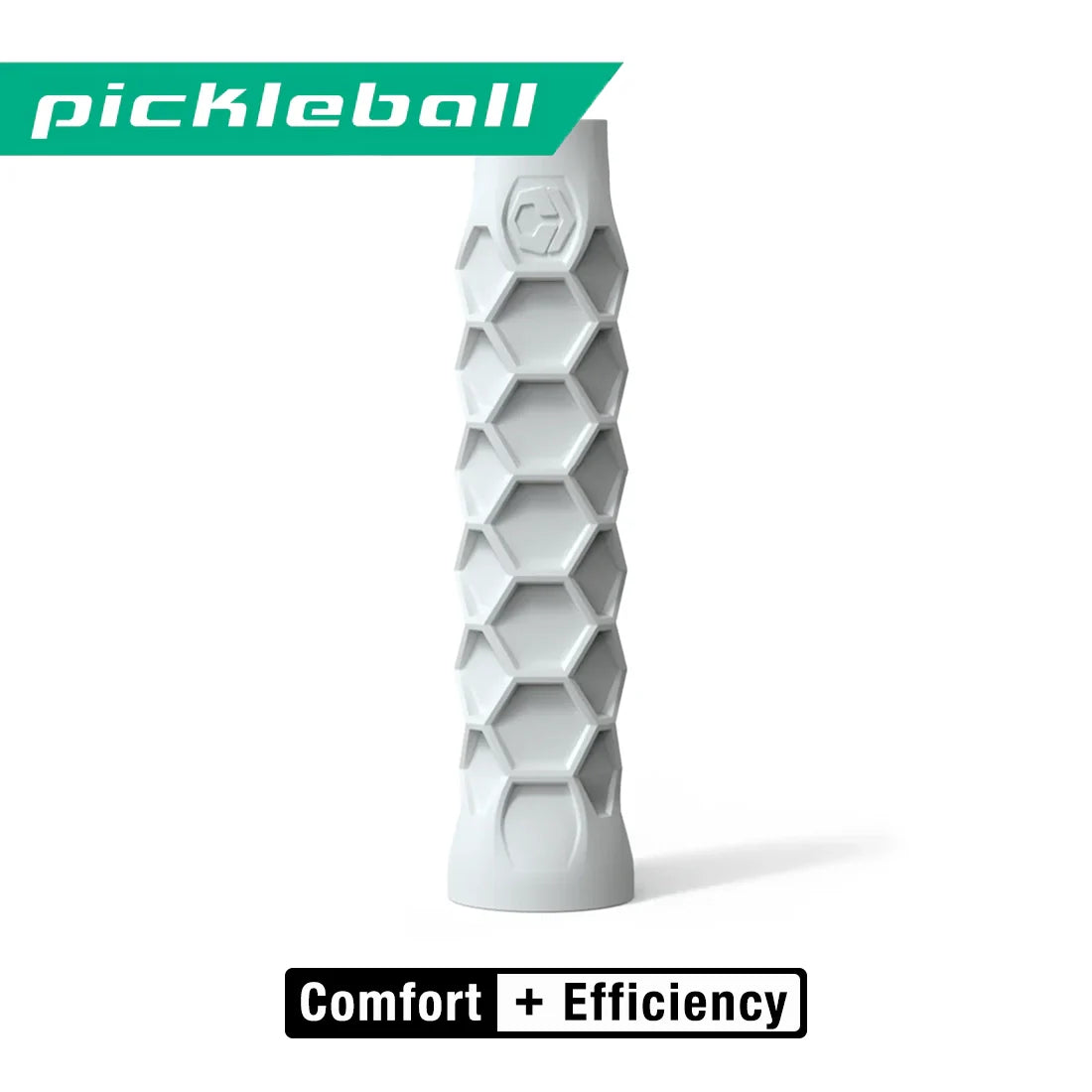 Pickleball Elongated Grip - 6 Inches Long - Regular Soft Feel - White