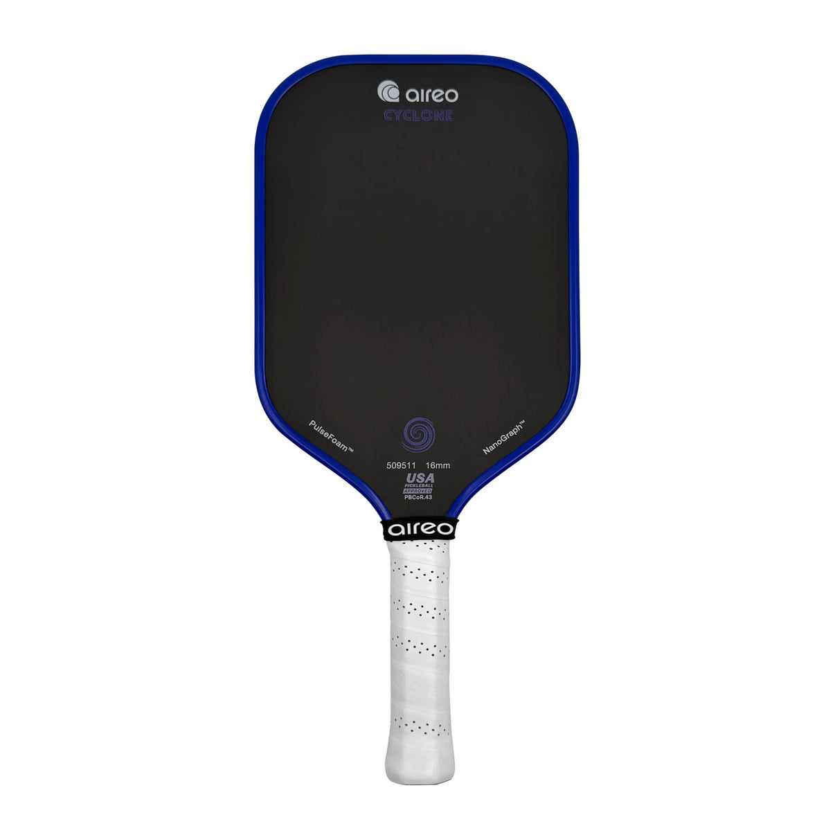 AIREO Cyclone 16mm Pickleball Paddle Nano Graph Grit Surface with Pulse Foam Power Core for Pro Level Performance - Unlimited Pickleball Zone