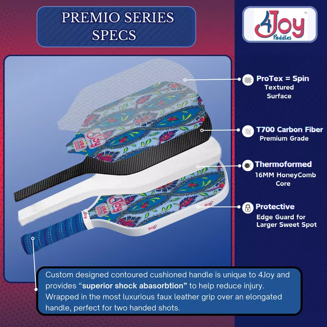 Damask - Premio Series 4Joy Pickleball Paddle - Unlimited Pickleball Zone