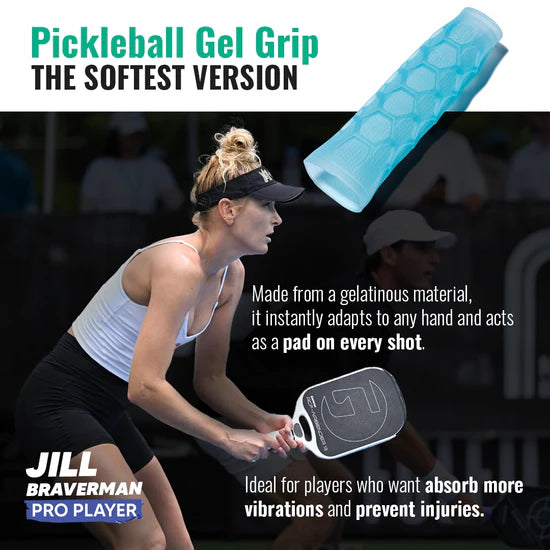 Pickleball Gel Grip - 5.25 Inches Long - Soft Feel - Light Blue