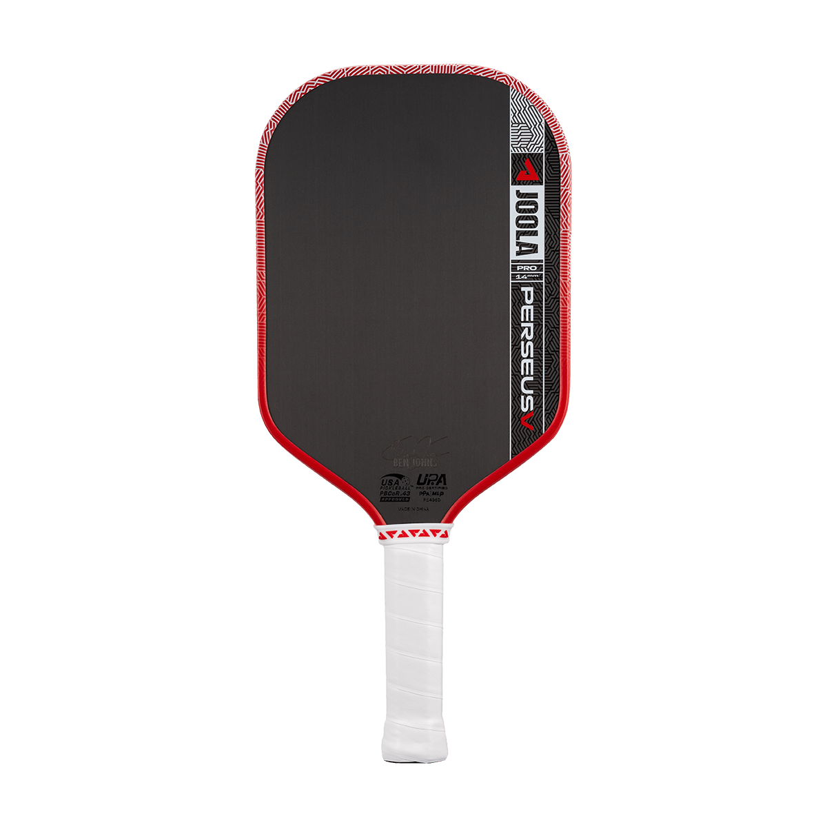 JOOLA Perseus Pro V Ben Johns Blaze Red 14mm Pickleball Paddle - Unlimited Pickleball Zone