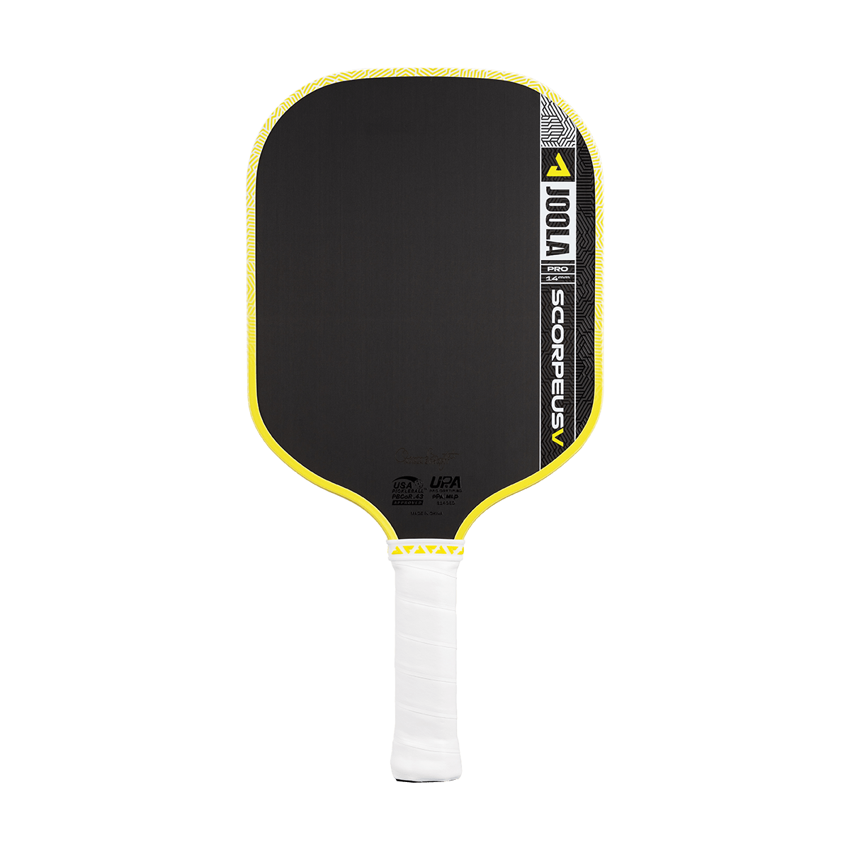 JOOLA Scorpeus Pro V Anna Bright JOOLA Yellow 14mm Pickleball Paddle - Unlimited Pickleball Zone