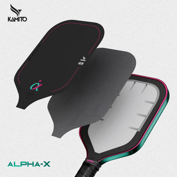 Kamito Alpha-X Pickleball Paddle Raw Carbon Fiber Power & Spin Paddle ...