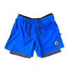 Mens 2-1 Royal & Charcoal Compression Solid 7" Short - Unlimited Pickleball Zone