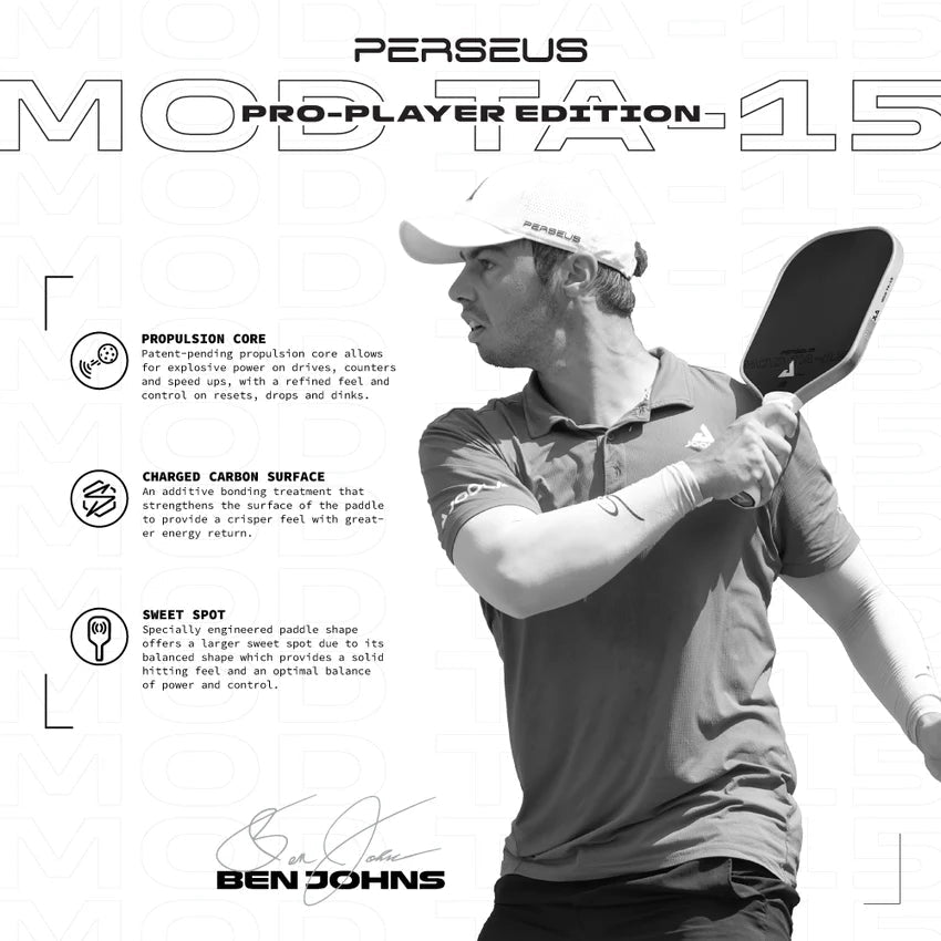 [PRESALE ONLY] WILL BE READY FOR DELIVERY AUG 8TH. JOOLA PERSEUS 14MM MOD TA - 15 PRO PLAYER EDITION - Unlimited Pickleball Zone