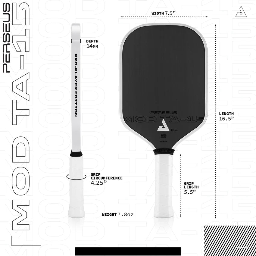 [PRESALE ONLY] WILL BE READY FOR DELIVERY AUG 8TH. JOOLA PERSEUS 14MM MOD TA - 15 PRO PLAYER EDITION - Unlimited Pickleball Zone