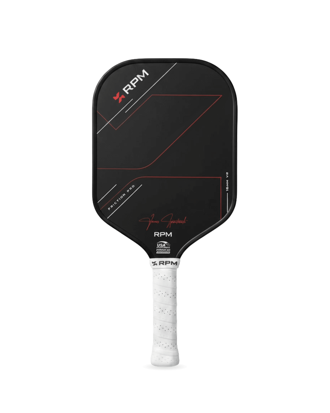 RPM FRICTION PRO V2 16MM HYBRID FLAT TOP PICKLEBALL PADDLE - Unlimited Pickleball