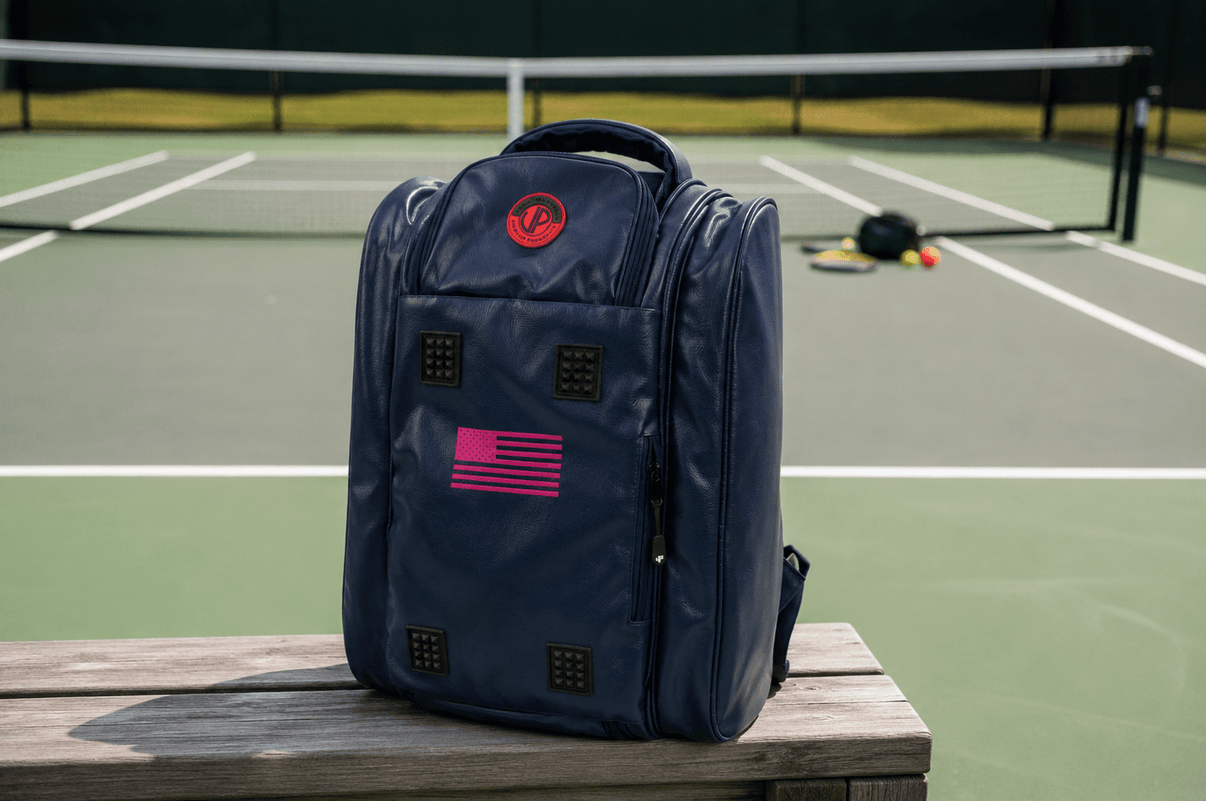 Unlimited Pickleball UP Apex™ Navy Pro Tour Bag Pickleball Gear Bag With Paddle Compartments & Accessory Storage - Unlimited Pickleball